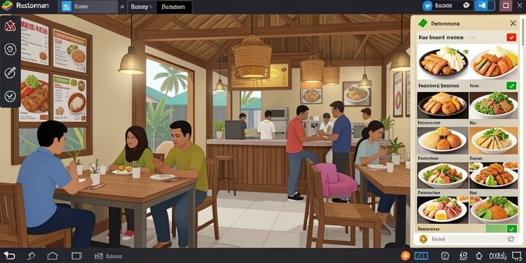 Tampilan menu utama yang menarik dan intuitif.