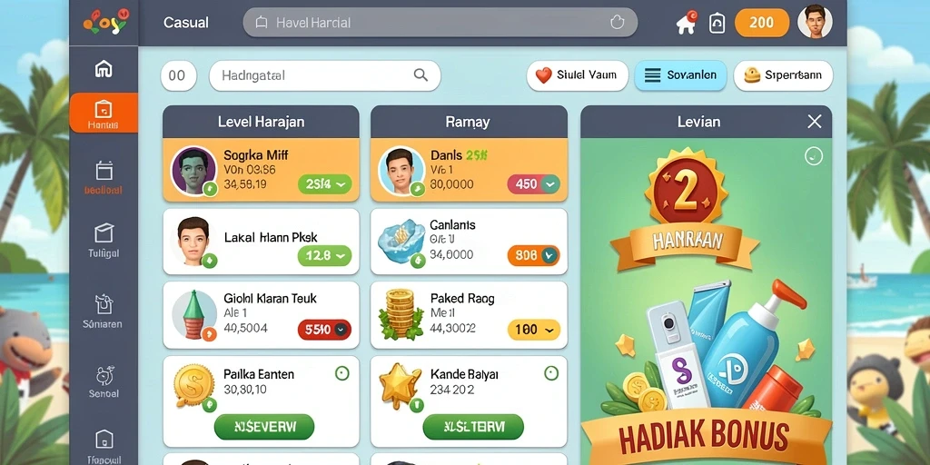 Tampilan karakter yang menarik dan penuh warna.
