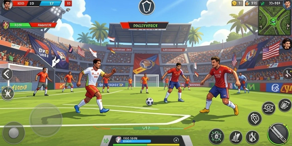 Tampilan permainan yang dinamis dan menarik.