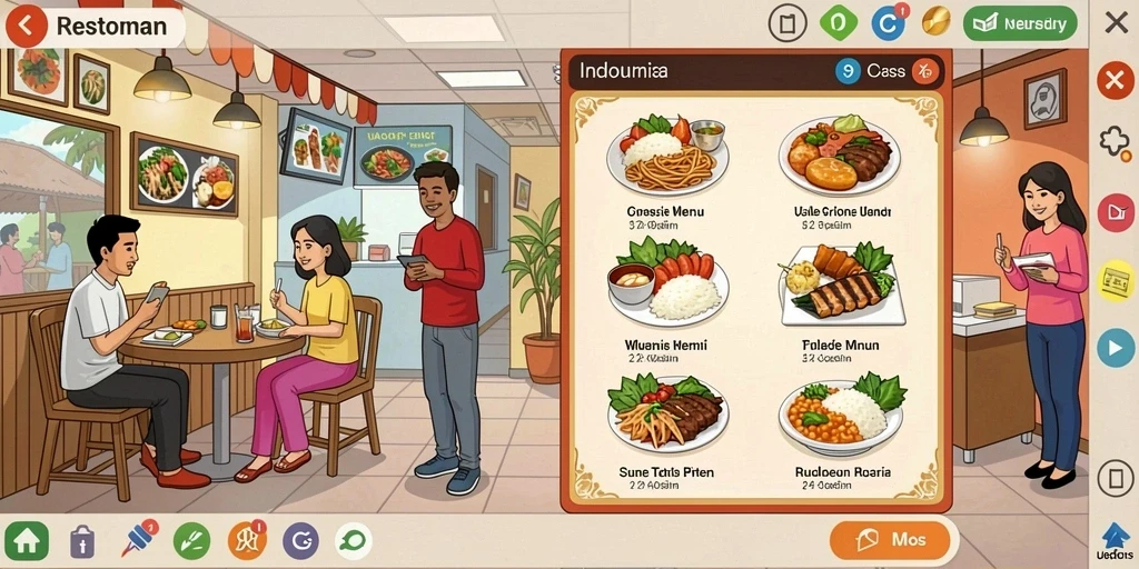 Tampilan menu utama yang menarik dan mudah dinavigasi.