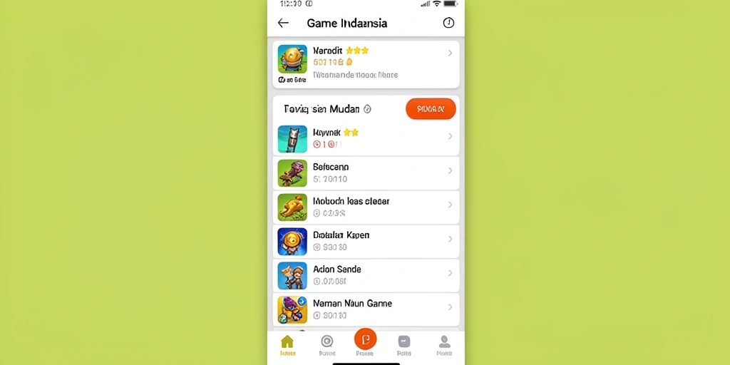 Tampilan menu utama yang menarik dan mudah digunakan.
