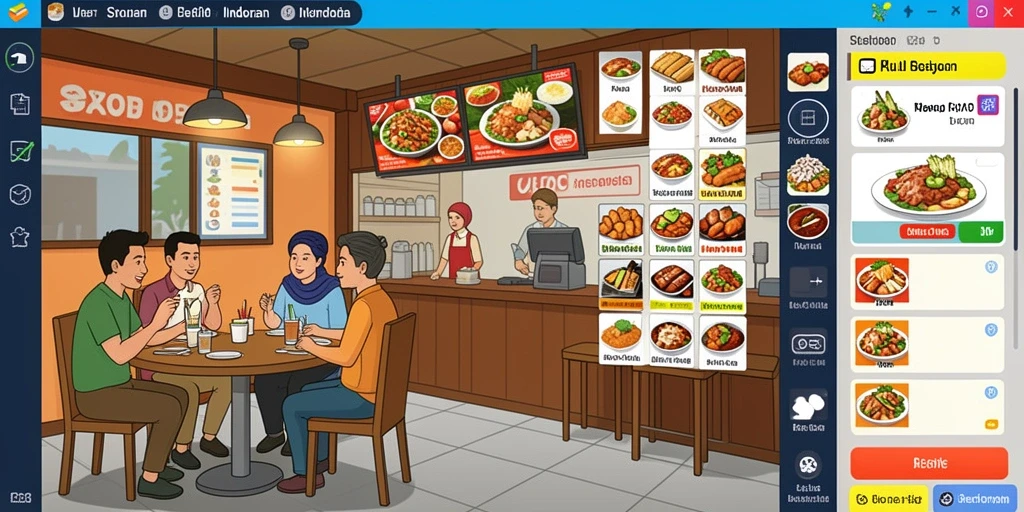 Screenshot menampilkan pemandangan indah dunia pasir.